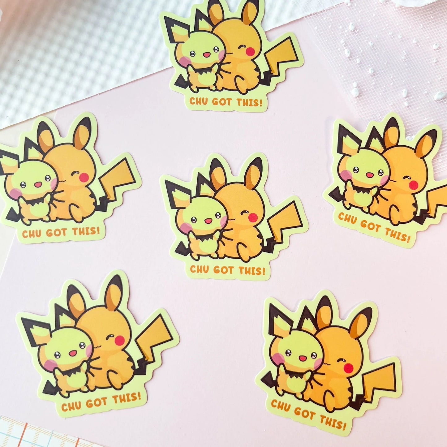Pichu & Pikachu "Chu Got This" Sticker
