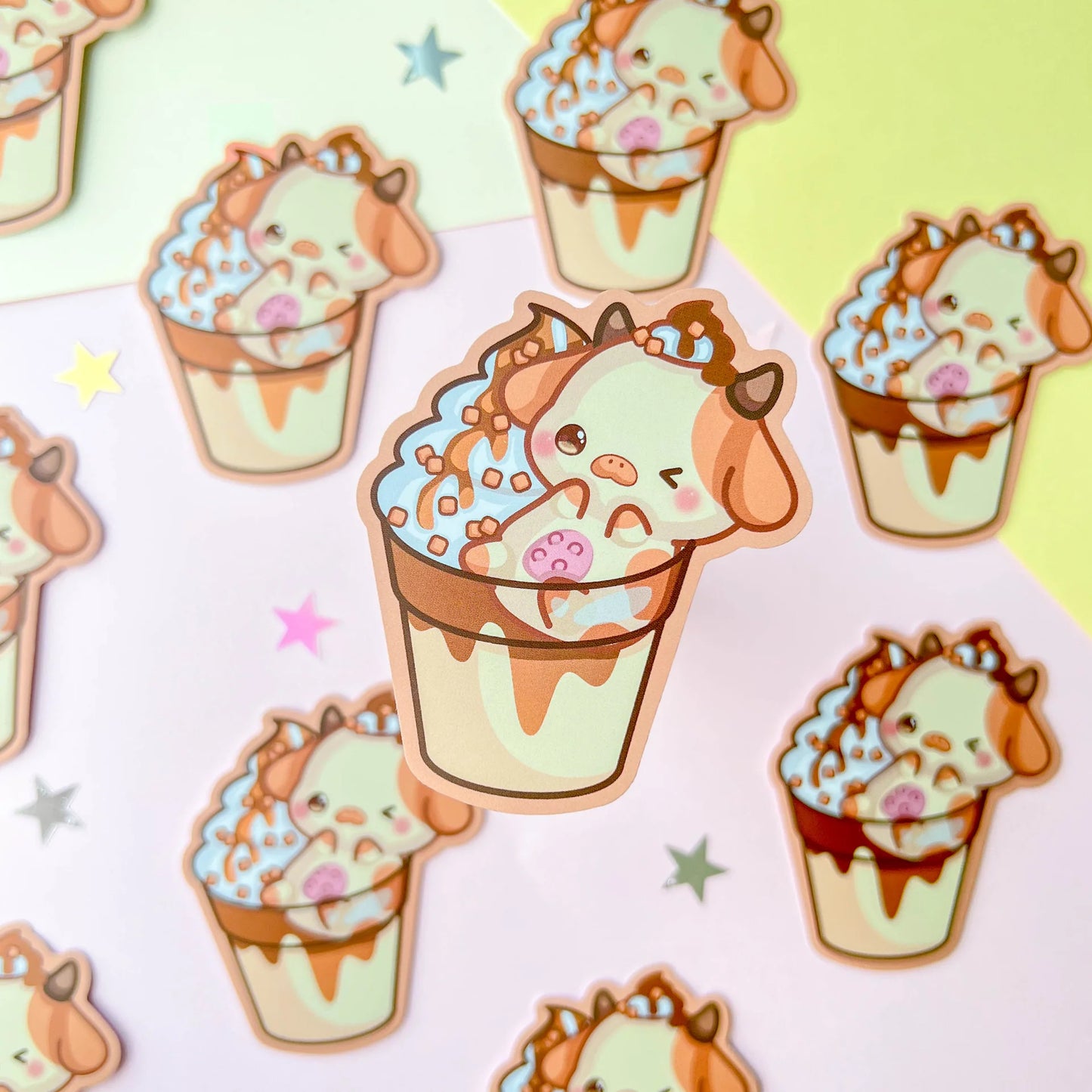 "Cow-ramel Macchiato" Sticker