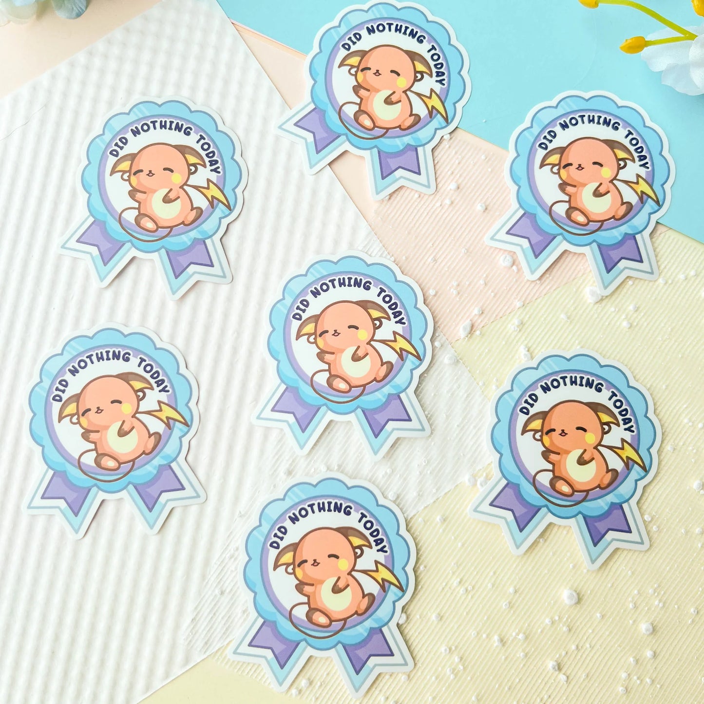 Raichu "Did Nothing Today" Sticker