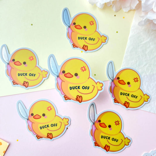 "Duck Off" Sticker