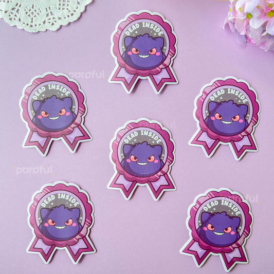Gengar "Dead Inside" Sticker