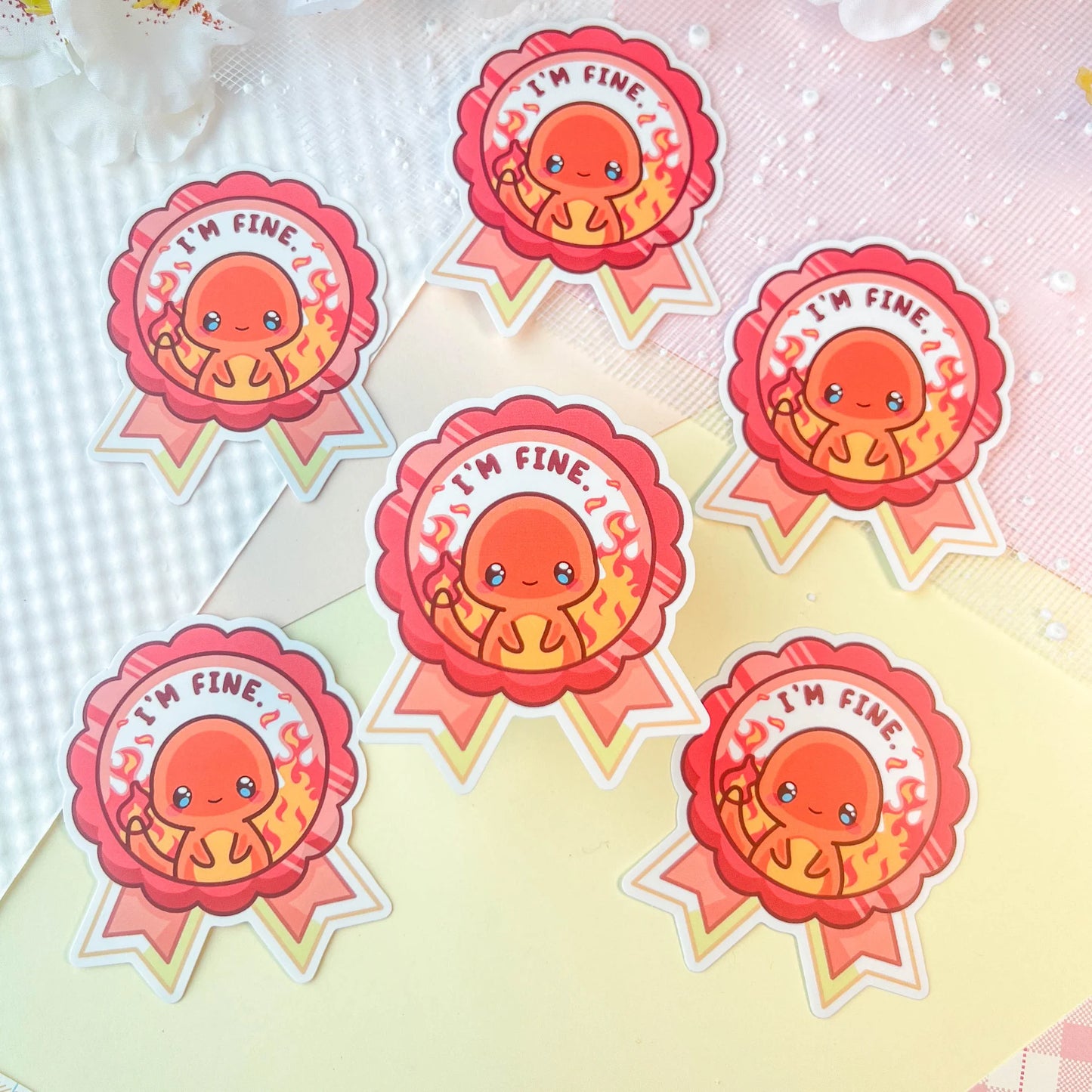 Glumanda "I'm Fine" Sticker