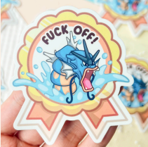 Garados "Fuck Off" Sticker