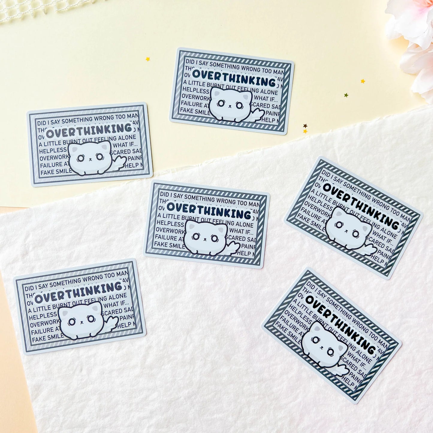 "Overthinker Katze" Sticker