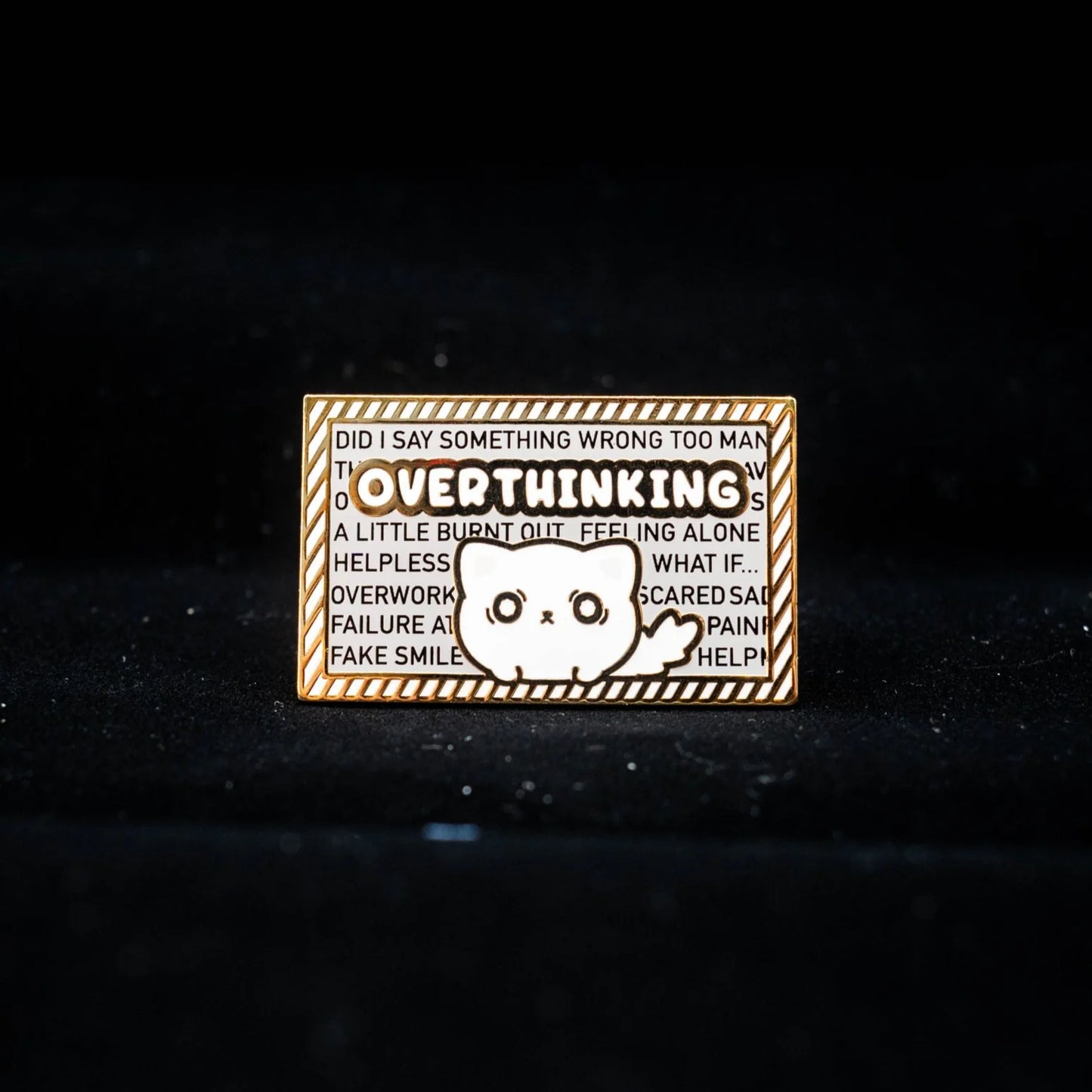 "Overthinker Cat" Pin