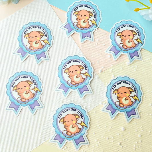 Raichu "Did Nothing Today" Sticker